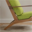 Lonnie Mid Century Pistachio Green Fabric Linen Upholstered Accent Armchair
