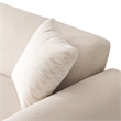 Chapman Corduroy Fabric Living Room U-Shaped Corner Sectional Sofa in Cream