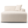 Chapman Corduroy Fabric Living Room U-Shaped Corner Sectional Sofa in Cream