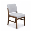 Leonard Boucle Fabric Dining Room & Kitchen Chair in Light Gray (Set of 2)