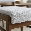 Leonard Boucle Fabric Dining Room & Kitchen Chair in Light Gray (Set of 2)