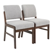 Leonard Boucle Fabric Dining Room & Kitchen Chair in Light Gray (Set of 2)