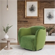 Cassilda Mid-Century Modern Velvet Upholstered Swivel Chair in Green