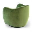 Cassilda Mid-Century Modern Velvet Upholstered Swivel Chair in Green