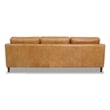 Ludwig Mid Century Genuine Leather Left-Facing Power Inclining Sofa in Tan