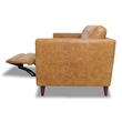 Ludwig Mid Century Genuine Leather Right-Facing Power Inclining Sofa in Tan