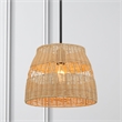 Humana 1-Light Rattan Pendant with Black Metal Finish