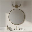 Azur Sophisticated Dual-Light Metal Wall Sconce with Satin Brass Finish