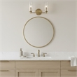 Azur Sophisticated Dual-Light Metal Wall Sconce with Satin Brass Finish