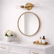 Vavo Double-Light Metal Wall Sconce in Satin Brass Finish