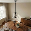 Seeut Metal Pendant Light with Clear Glass and Black Finish