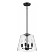 Seeut Metal Pendant Light with Clear Glass and Black Finish