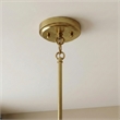 Donut 4-Light Metal Pendant with Satin Brass Finish and Clear Glass Shade