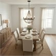 Skali 6-Light Wood Bead Chandelier with Matte Black Finish