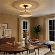 Adena Double Lights Semi-Flush Black Metal Pendant Lamp