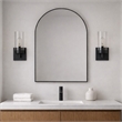 Scarten Modern Single-Light Wall Sconce with Black Metal and Clear Glass
