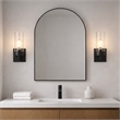 Scarten Modern Single-Light Wall Sconce with Black Metal and Clear Glass