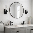 Scarten Modern Single-Light Wall Sconce with Black Metal and Clear Glass