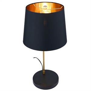 franky  black and gold accent metal table lamp