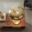 Misty Gold and White Pull Chain Metal Table Lamp