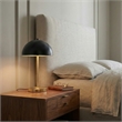 Dome Shade Metal Table Lamp in Black and Gold
