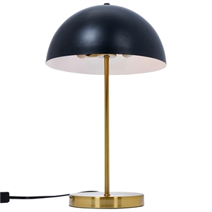 frida dome shade metal table lamp in black and gold
