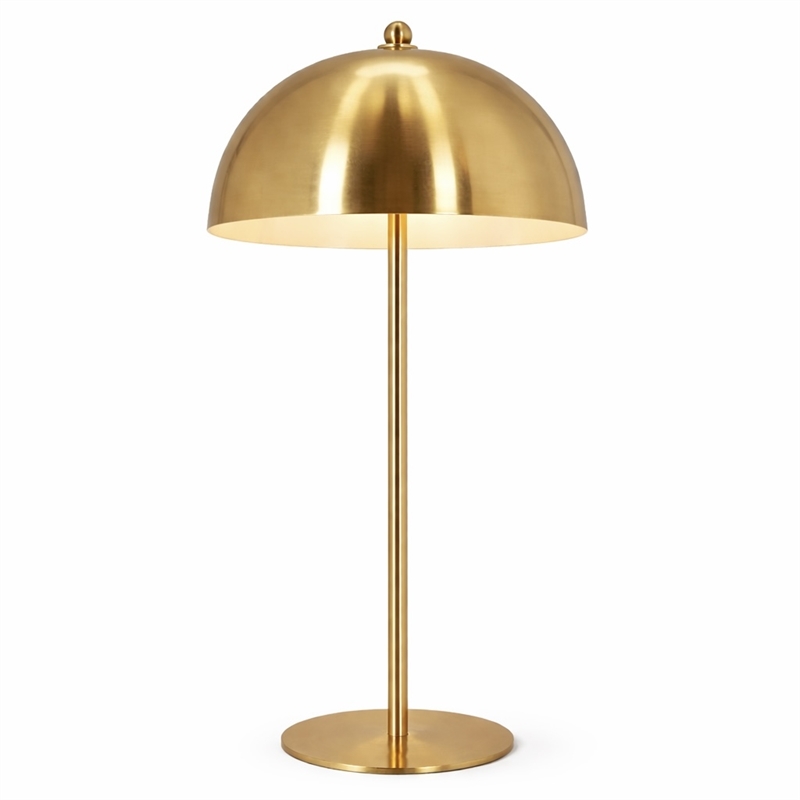 Valiente Gold Dome Shade Metal Table Lamp with Contemporary Style