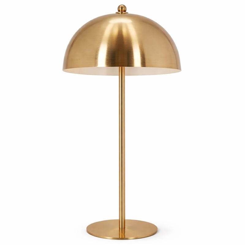 Valiente Gold Dome Shade Metal Table Lamp with Contemporary Style
