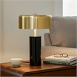 Giona Black and Gold Drum Marble Table Lamp