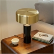 Giona Black and Gold Drum Marble Table Lamp