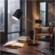 Mikito Adjustable Black and Gold Marble Desk Lamp