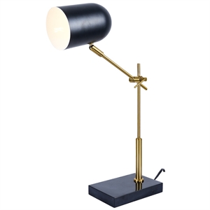 mikito adjustable black and gold marble desk lamp