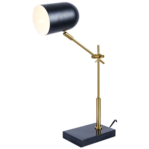 mikito adjustable black and gold marble desk lamp