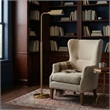 Bernice Brass Dome Metal Floor Lamp with Rattan Accent and Dual Pull Chains