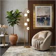 Attitude Brass Globe Metal Floor Lamp with Modern Arched Design