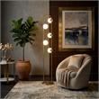 Attitude Brass Globe Metal Floor Lamp with Modern Arched Design