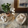 Attitude Brass Globe Metal Floor Lamp with Modern Arched Design