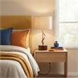 Chinatsu  Twisted Brass Metal Table Lamp with Wooden Base