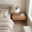 Hector Wooden Brass Metal Tripod Table Lamp with Linen Shade