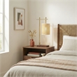 Josephini Woven Shade Metal Table Lamp with Brushed Gold Base