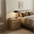 Lena Black Dome Table Lamp with Wood and Brass Details