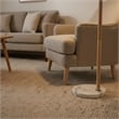 Cole Contemporary Floor Lamp with White Marble Base and Globe Shade
