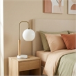 Cardin Globe Table Lamp with Marble Base and Brass Accents