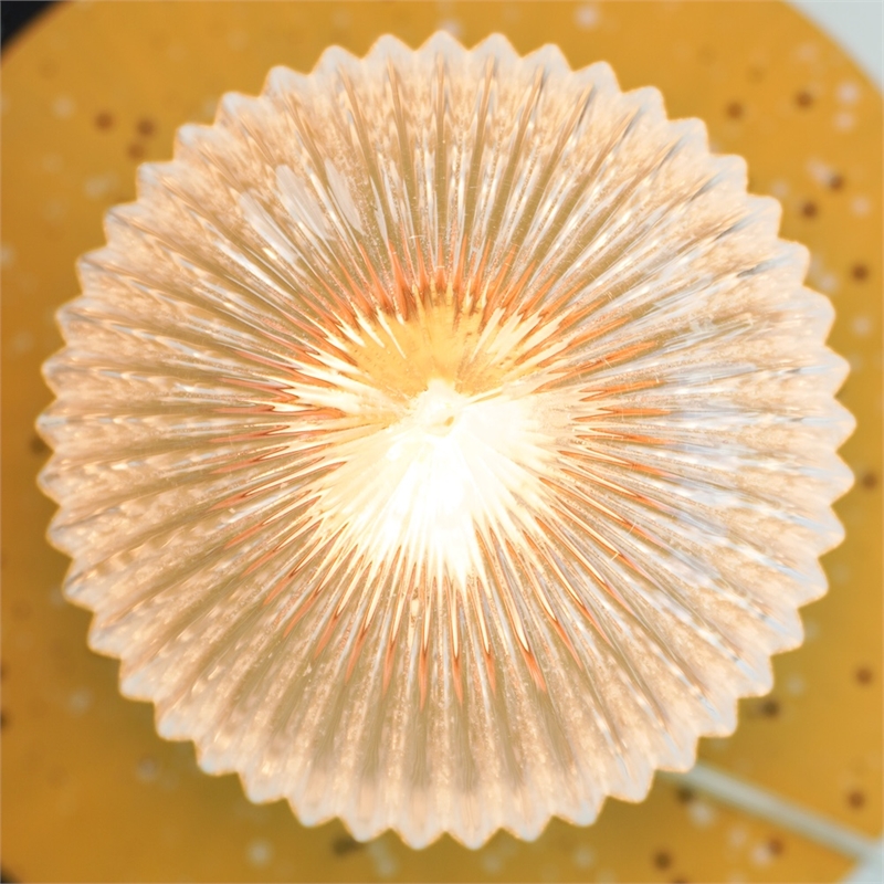 Aquila Bronze Base Table Lamp with Ribbed Glass Shade