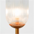 Aquila Bronze Base Table Lamp with Ribbed Glass Shade