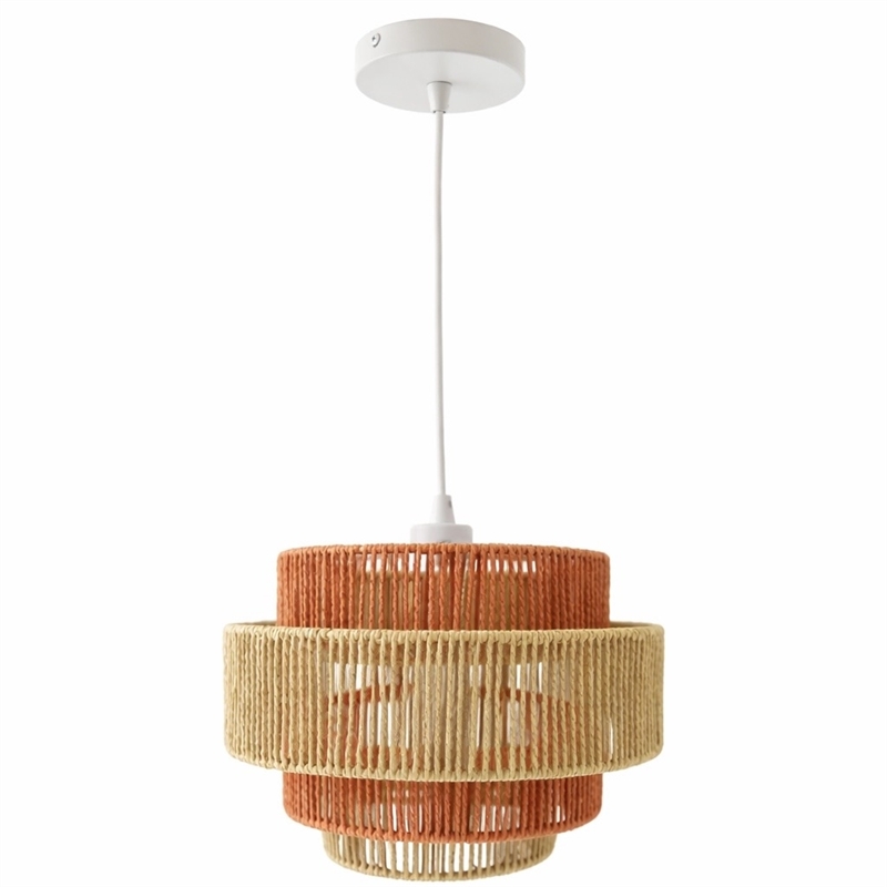 Minso Layered Rope Metal Pendant Light in Multi-Color Boho Style