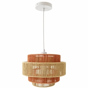 Minso Layered Rope Metal Pendant Light in Multi-Color Boho Style