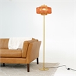 Pinkly Layered Bohemian Rope Metal Floor Lamp with Gold Finish