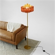 Pinkly Layered Bohemian Rope Metal Floor Lamp with Gold Finish