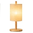Madeline Natural Wood Table Lamp with Woven Fabric Shade